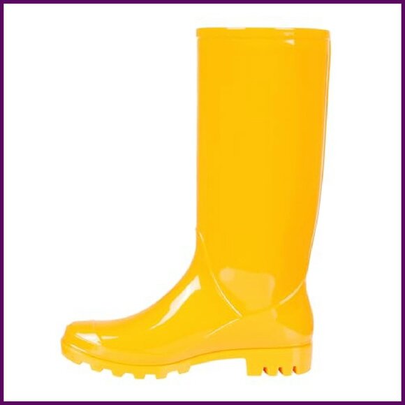 Knee High Rain Boots Narrow Calf Waterproof PVC Fashion Tall Shoes - Picture 5 of 7